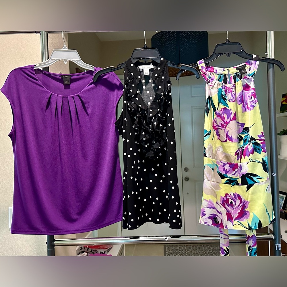 Ann Taylor White House Black Market Women’s Lot of 3 Tops Blouses Size 8-10